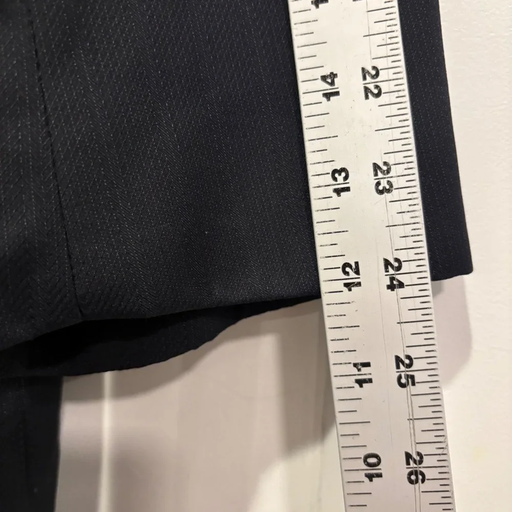 Zaharoff Gold Mens 44R Blazer Navy Blue 100% Wool Herringbone Sport Coat Canada
